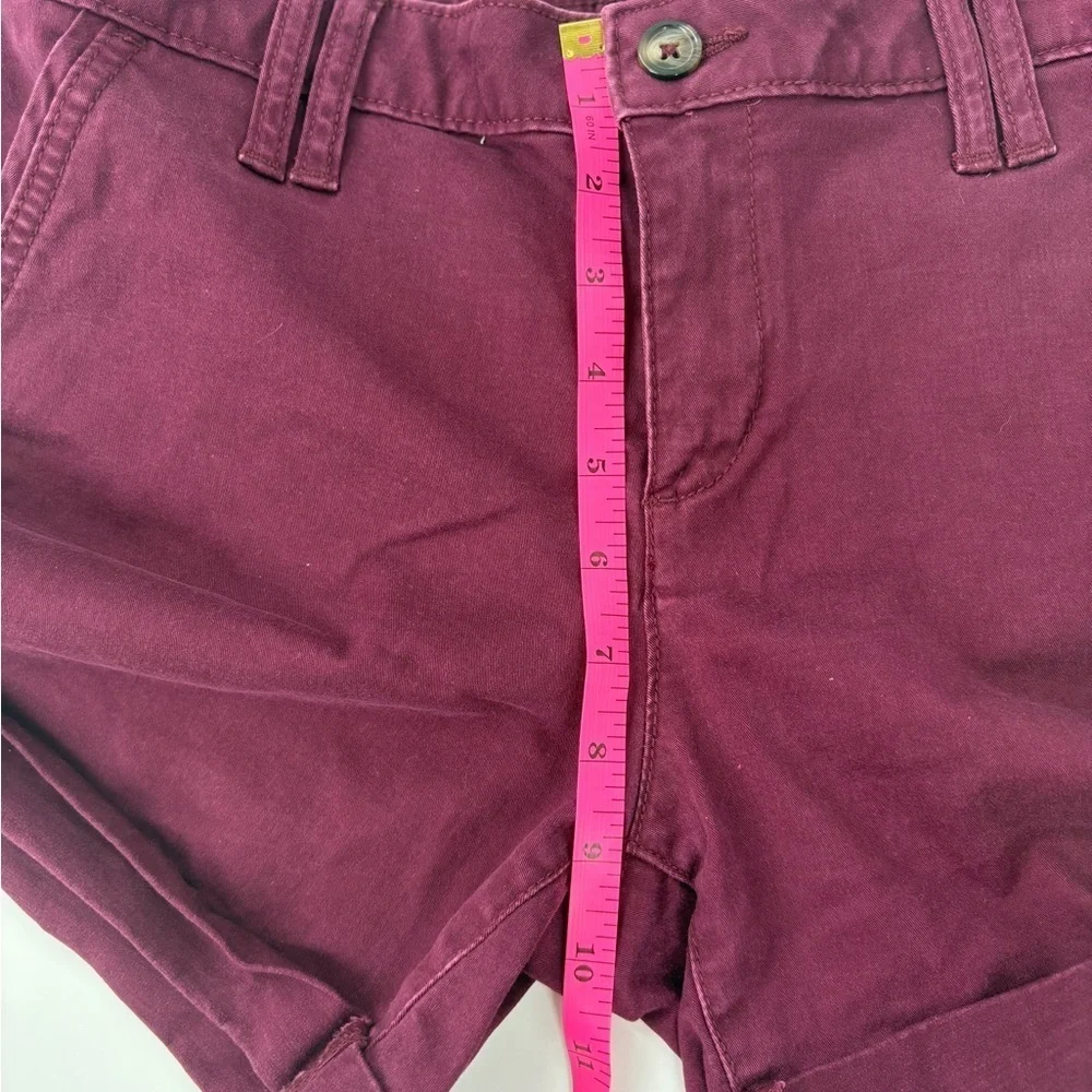 Arizona Jean Co Burgundy Shorts Juniors Size 11 - Picture 6 of 7